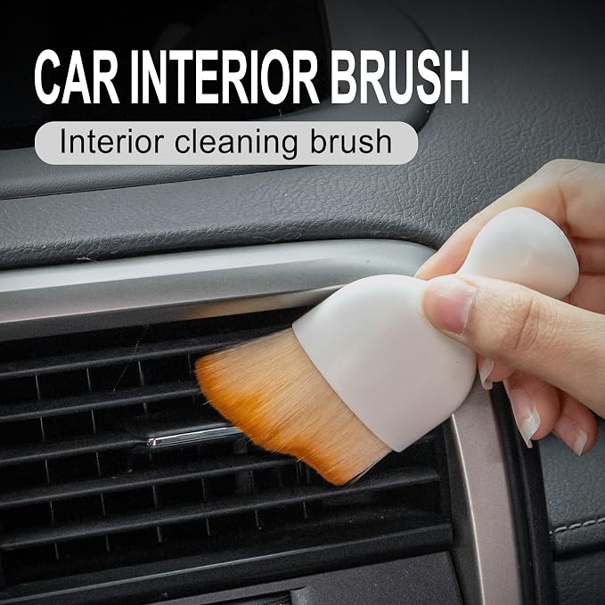 GaRhomxy Car Detailing Brushes, Car Interior Dust Sweeping Soft Brush, Soft - Image 4