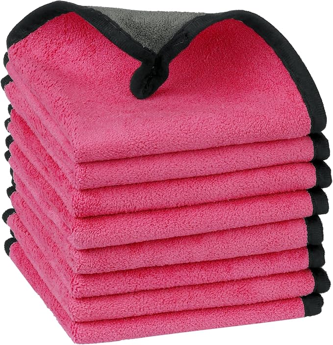 uxcell Car Cleaning Cloths, 8 Pack Soft Premium Microfiber Towels by uxcell