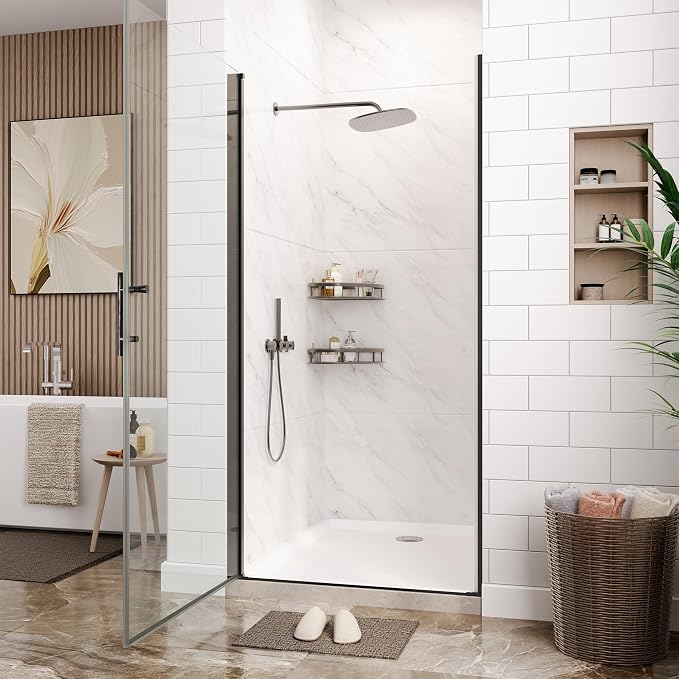 34" W x 72" H Frameless Pivot Shower Door - Image 2