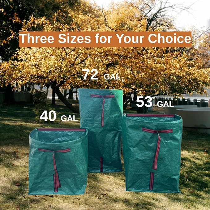 Leaf Collector, Large Yard Dustpan-Type Lawn and Leaf Bags, 53-Gallon Reusable - Image 8