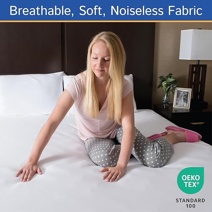 RV King Zippered Mattress Protector (72" Wx80 L) - Waterproof Encasement Premium Hypoallergenic Bed Cover Protects Against Bedbugs Dust Allergies - Breathable, Noiseles