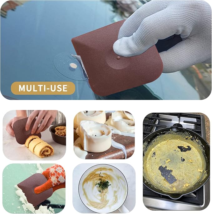 Pan Scraper Dish Scraper Tool Set, 5 Pack Plastic Pan Scraper Pot Scraper Food - Image 6