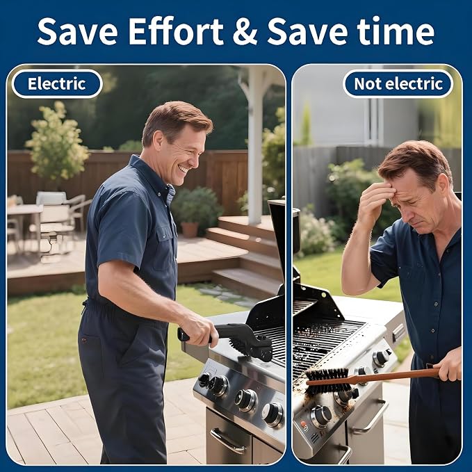 Electric Grill Brush Rechargeable, 3 Powerful Speed BBQ Grill Brush - Image 3