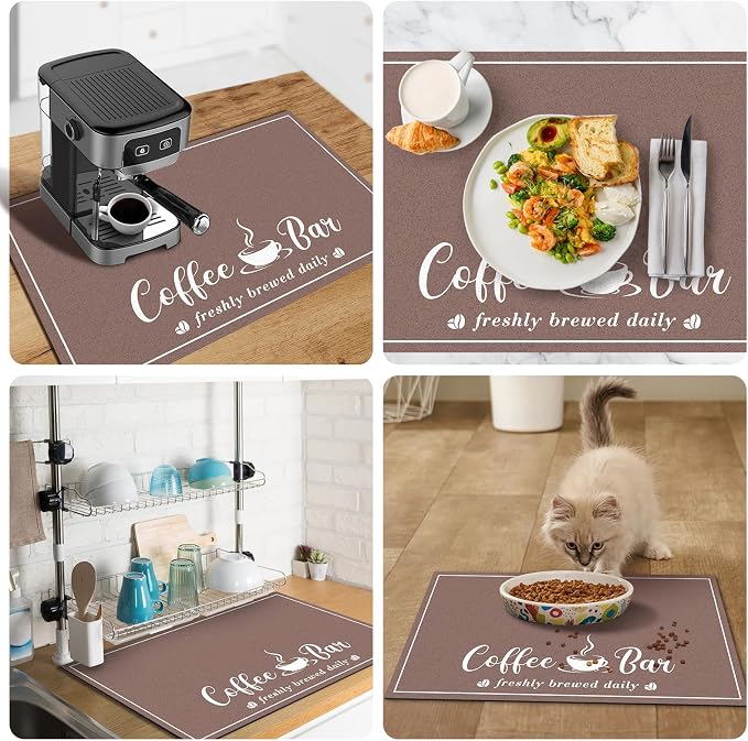 Absorbent Coffee Mat, Fashion Dish Drying Mat - Image 5