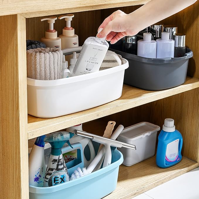 2 Pack Multi-Purpose Plastic Cleaning Caddy - Image 6