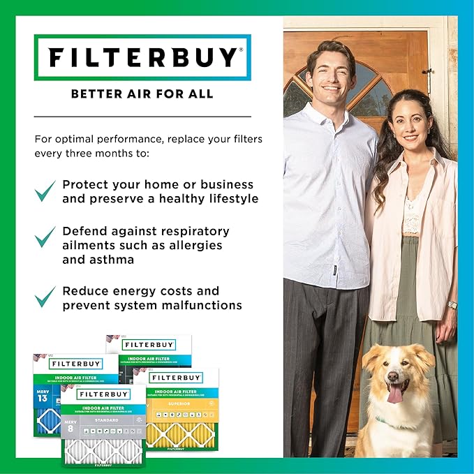 Filterbuy 19x27x1 Air Filter MERV 8 Dust Defense Replacement, Electrostatic - Image 7