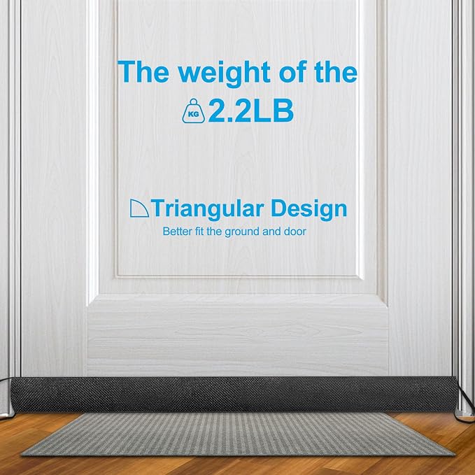QUOLIX Triangle Under-Door Draft Stopper, Weighted Weather Stripping - Image 5