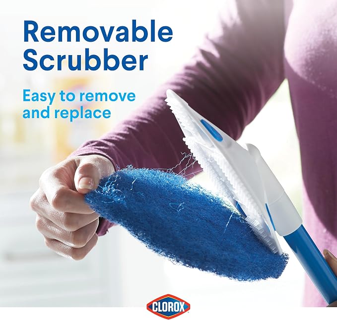Clorox Extendable Tub & Tile Scrubber Refill, Diamond-Shaped Head Replacement - Image 7