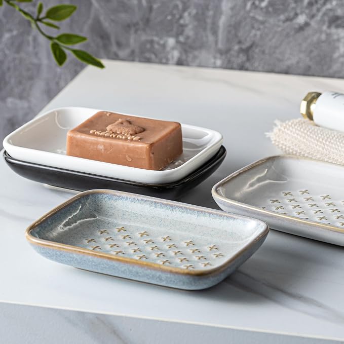 Gomakren Soap Dish, Shower Soap Holder, Ceramic Soap Dishes - Image 9