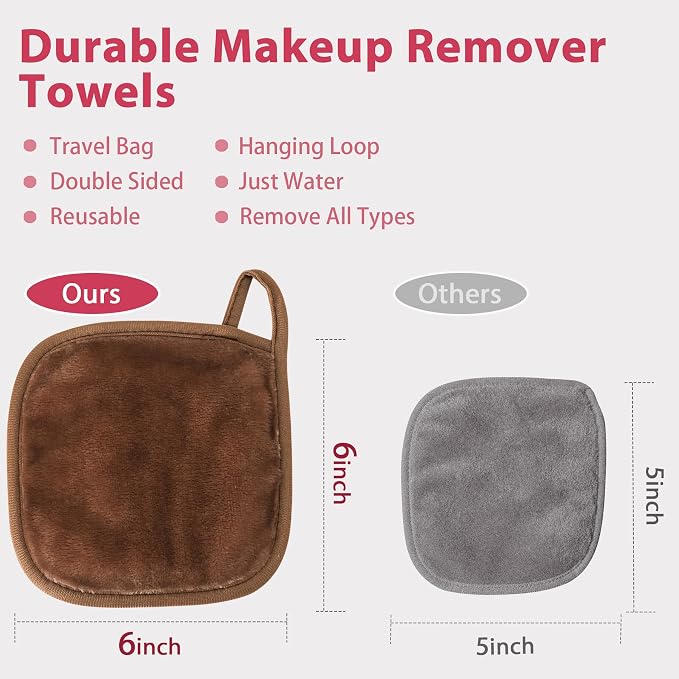 Makeup Remover Cloth, Makeup Remover Pads Microfiber Face Washcloth - Image 5