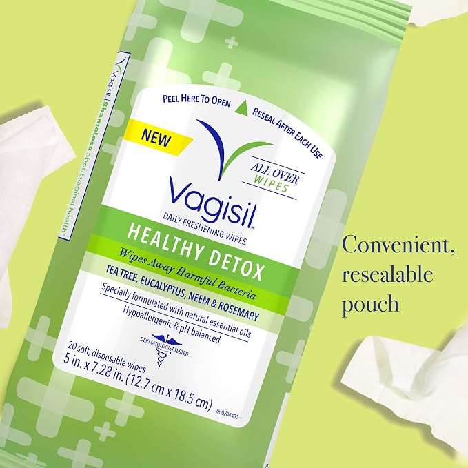 Vagisil Wipes for All Over Cleaning, Health Detox, Formulated - Image 5