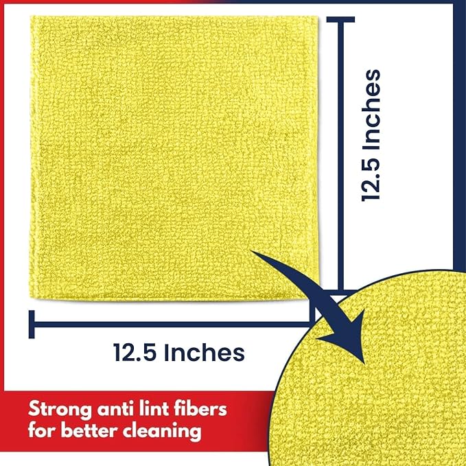 USANOOKS Microfiber Cleaning Cloth Yellow - Image 2