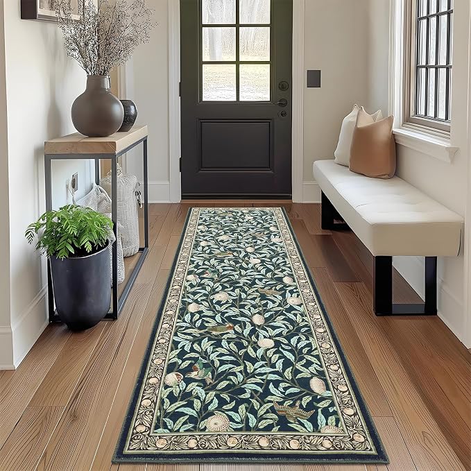 GarveeHome 2x6 Runners for Hallways Non Slip, Boho Leaf Kitchen Runner Rug - Image 2