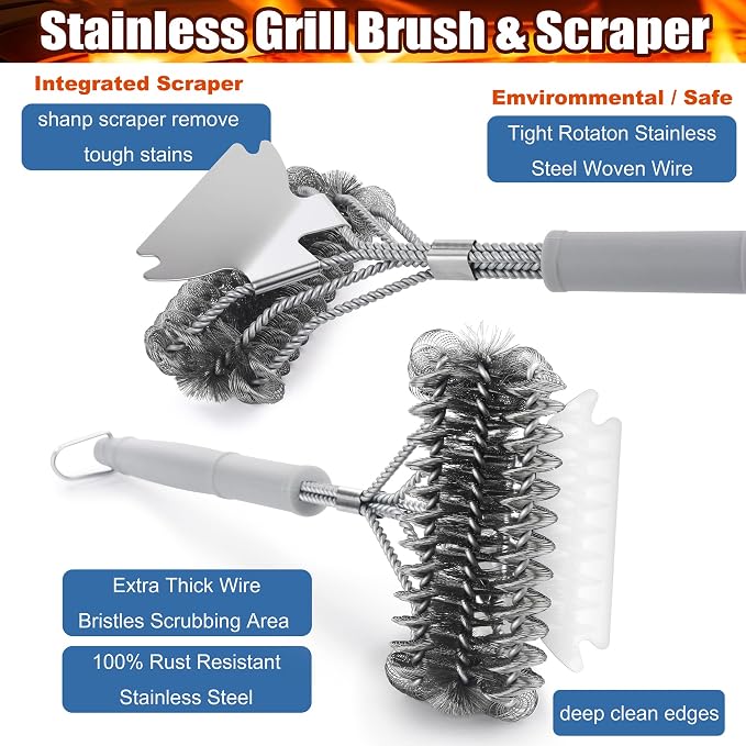 Grill Brush - Outdoor Grill Cleaner - BBQ Brush - Image 2