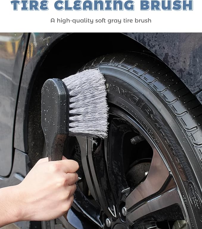 3PCS Wheel Brush, Car Accessories Wheel Rim Tire Cleaning Brush Set, Used to - Image 3