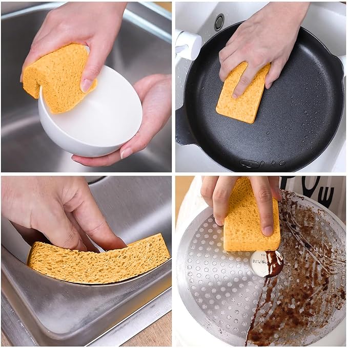 6 - Pack Non-Scratch Scrub Sponges - Sponges - Image 7