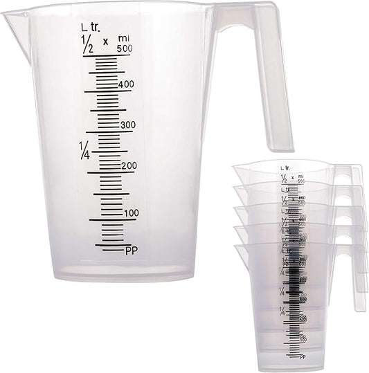 TCP Global 1/2 Liter Plastic Graduated Measuring and Mixing Pitcher by TCPGlobal