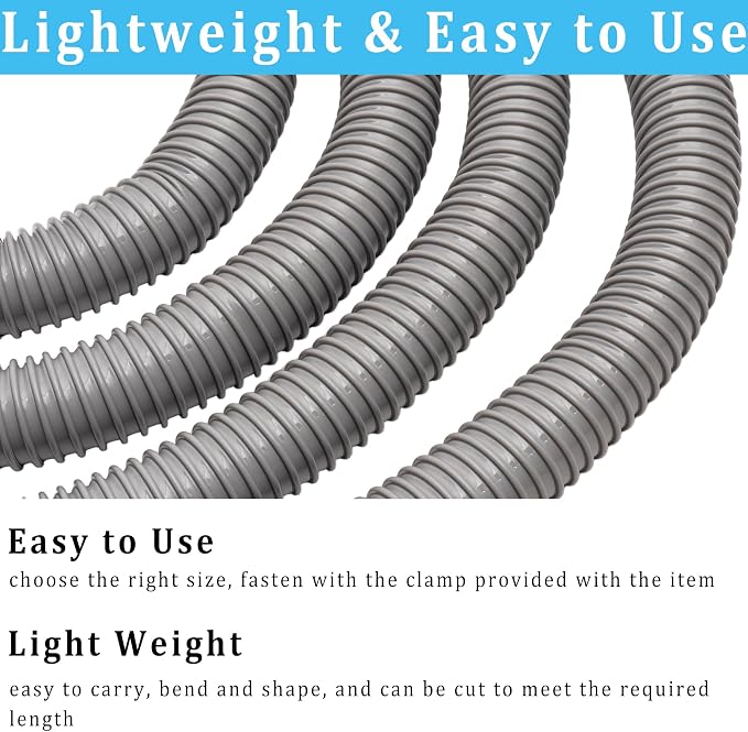 Dust Collection Hose 1.5 in × 5 ft Heavy Duty Flexible PVC Reinforced Thicken - Image 3
