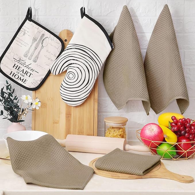 Homaxy 100% Cotton Waffle Weave Kitchen Dish Cloths, Ultra Soft Absorbent Quick - Image 6