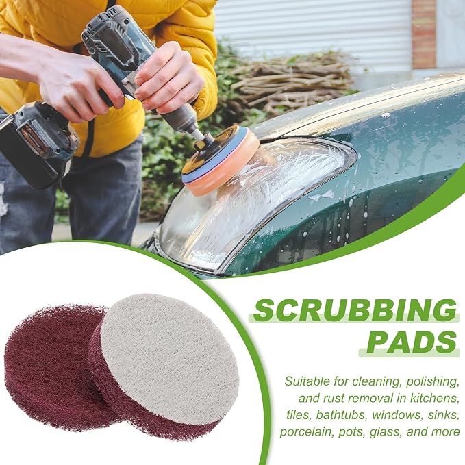 Power Scrub Pads, Scrubbing Pads 320 Grits Scouring Discs - Image 5