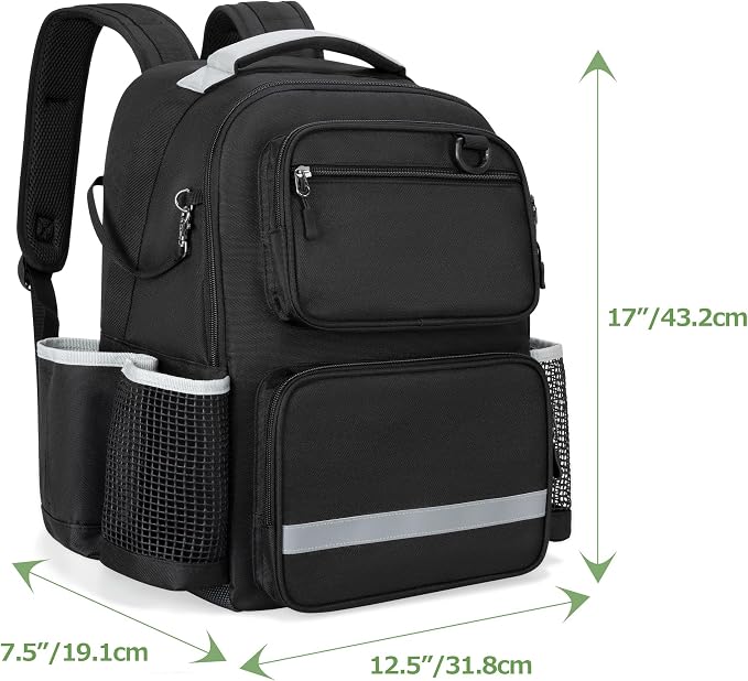 Cleaning Backpack with Bottom Plate & Waterproof Bottom, Large Supplies Bag - Image 7
