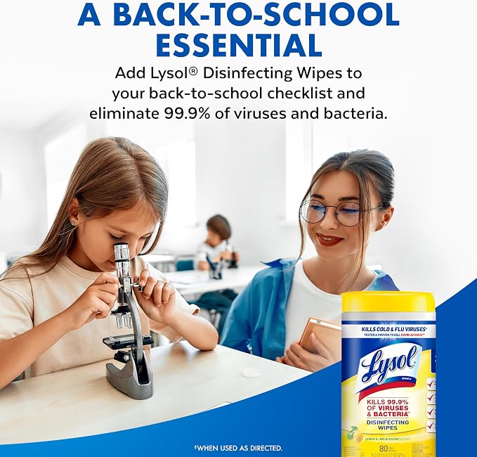 Lysol Disinfecting Wipes Bundle, Home Apartment Dorm Room Essentials and - Image 10