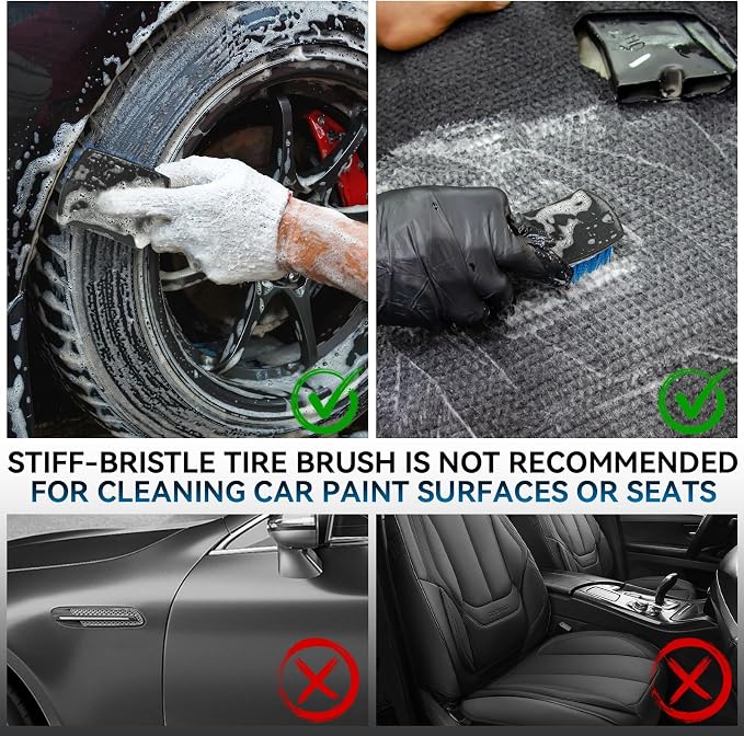Tire Brushes for Cleaning Tires, Car Wheel Brushes for Cleaning Wheels - Image 5