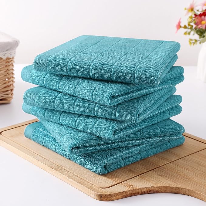 Homaxy 100% Cotton Terry Kitchen Dish Cloths, Ultra Soft and Absorbent Dish - Image 8