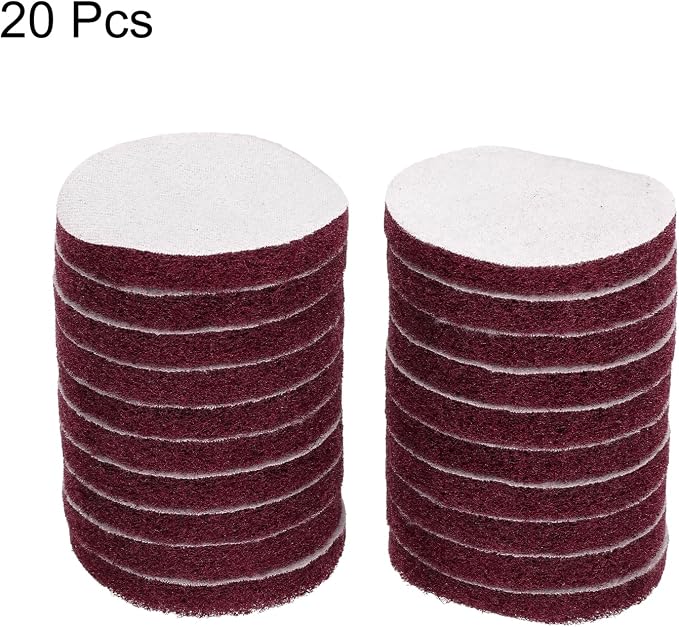 HARFINGTON 20pcs Scrubber Scouring Pads 400 Grits 3 Inch Drill Power Brush Hoop - Image 3