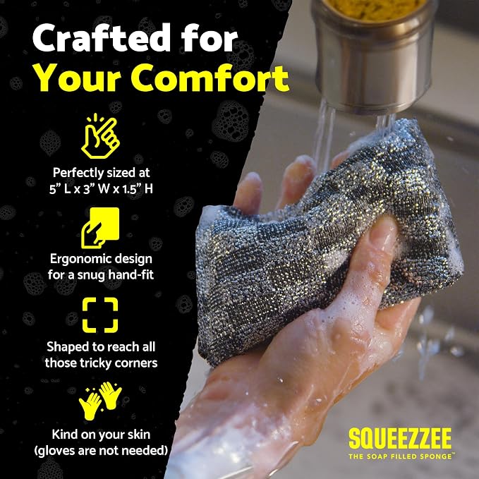 Squeezzee Soap Filled Scrubber Sponges - Image 4