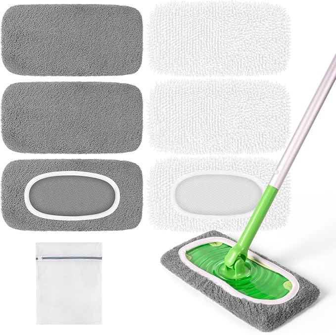 6 Pack Reusable Mop Pads Compatible by Unknown