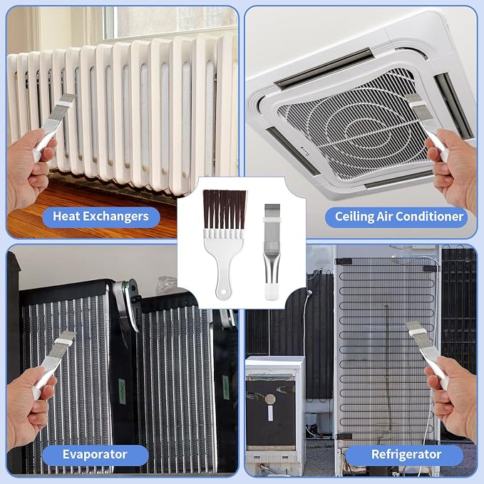 Air Conditioner Condenser Fin Comb, AC Coil Comb Whisk Brush, Evaporator - Image 7