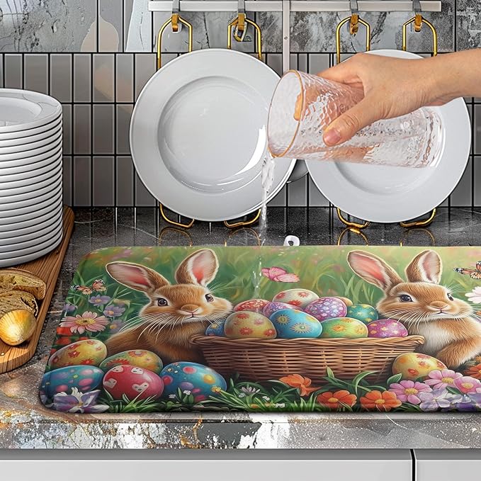 Easter Bunny Eggs Dish Drying Mat - Image 5