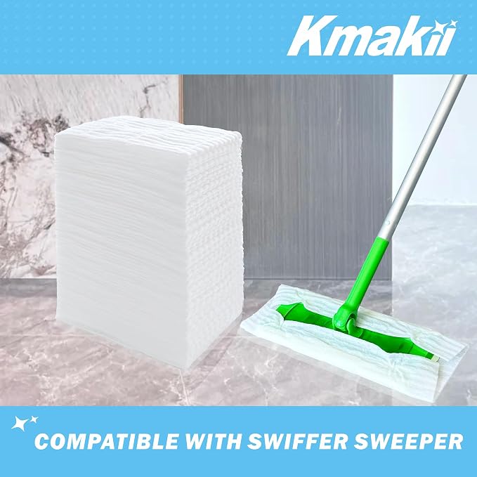 KMAKII Dry Sweeping Cloths Dry Mop Refills - Image 3
