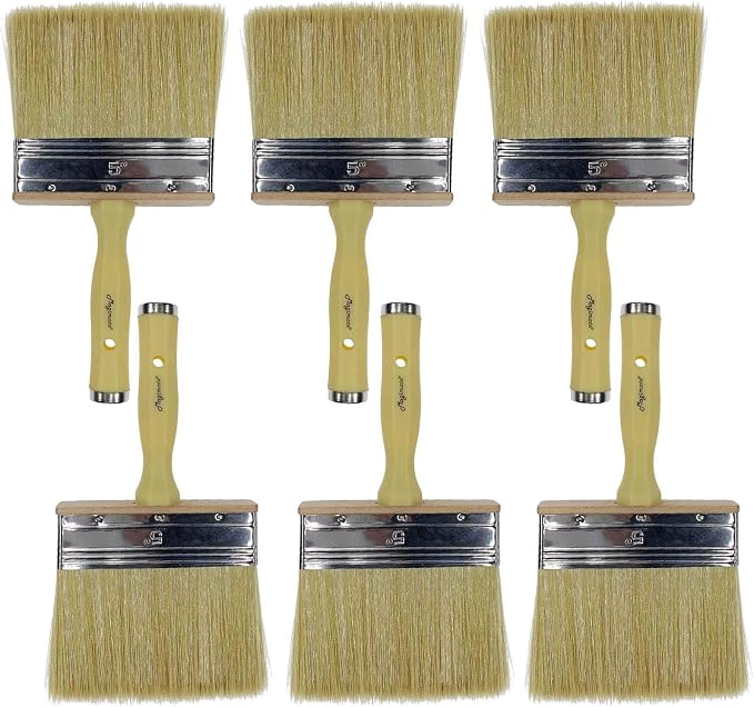 Paint Brush 5 inch, Shed and Fence Stain Block Brush by Magimate