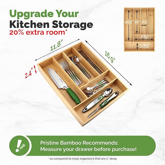 silverware tray organizer– Flatware Utensil Cutlery Silverware Holder - Image 2