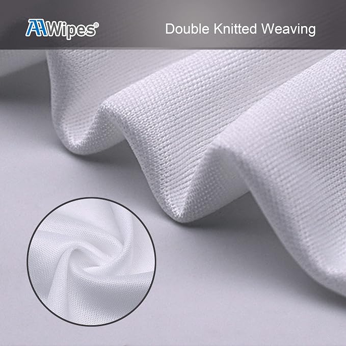 AAWipes Cleanroom Polyester Wipers 4"x4" Double Knit 100% Polyester Wipes Lint - Image 2