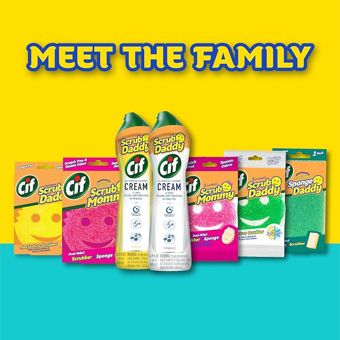 Scrub Daddy Sponges + Scrub Mommy + Cif All Purpose Cleaner, Original - Image 8