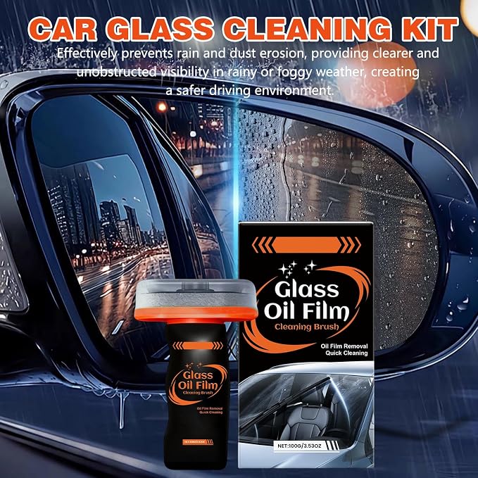 2PC Car Glass Cleaner Oil Film Remover, 100ml Glass Compound - Image 6