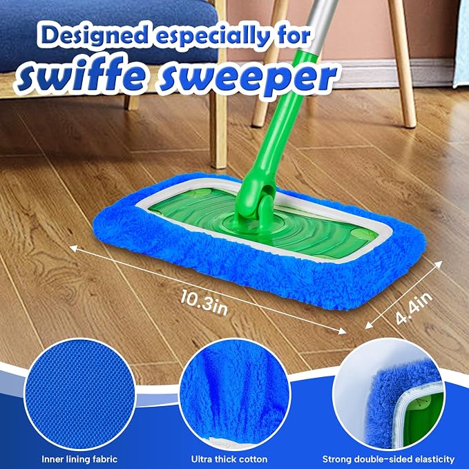 5 Pack Reusable Microfiber Mop Pads Compatible - Image 3