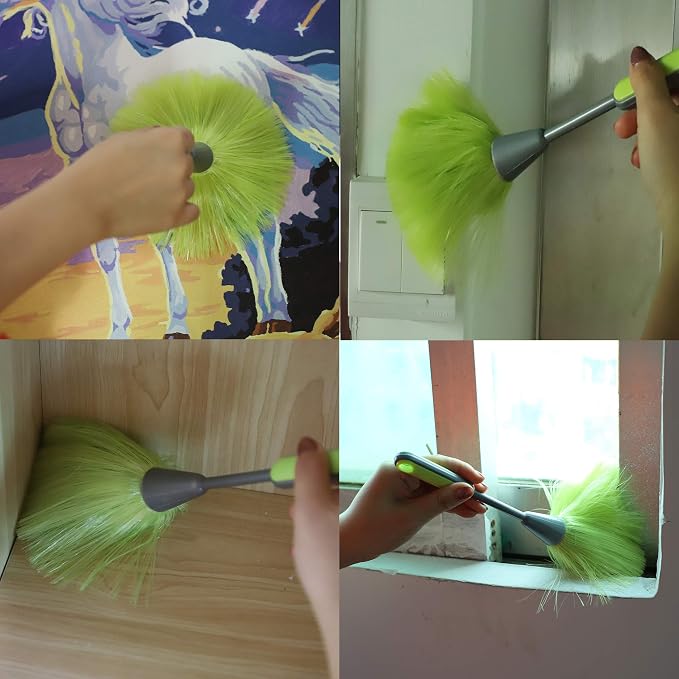 WOVTE 3 Pack Fluffy Microfiber Delicate Kitchen Duster Laptop Keyboard Brush - Image 7