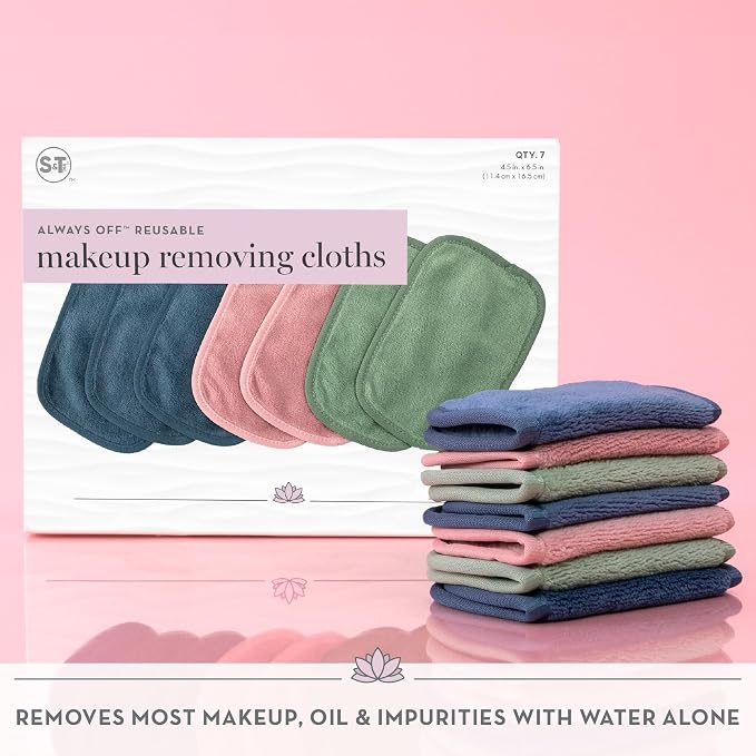 S&T INC. Makeup Remover Wipes for Skin Care, Reusable Makeup Wipes - Image 2