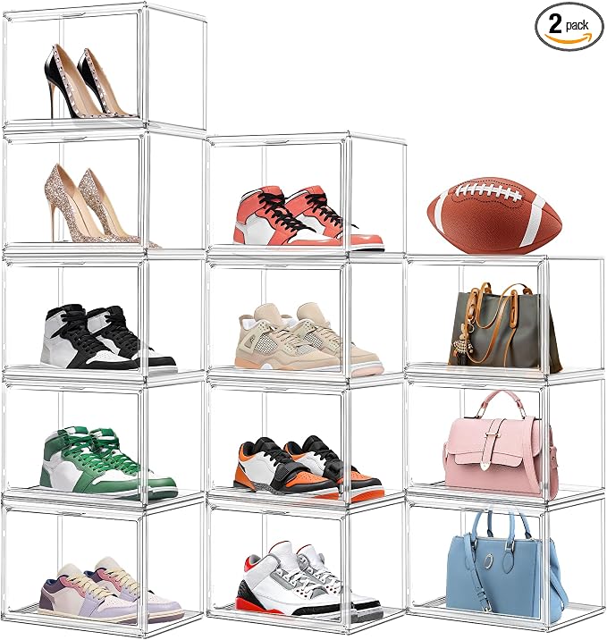 12 Pack Thicken Shoe Rack Organizer by EDSFAM