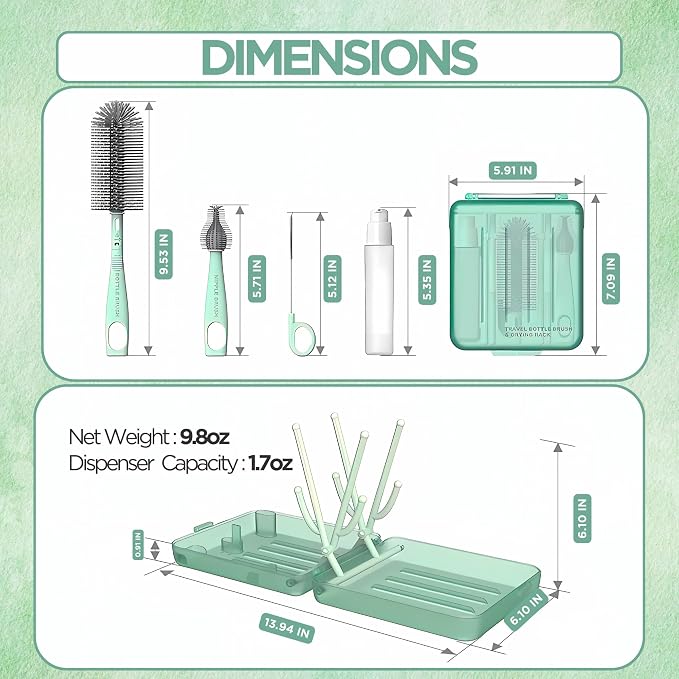 Bottle Brush Set Cleaner Silicone Brushes - Image 2
