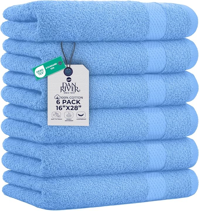 DAN RIVER 6-Pack Premium Hand Towels by DanRiver
