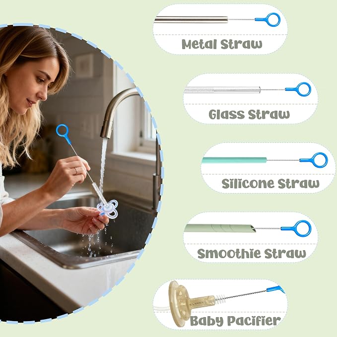 Straw Cleaner Brush, Extra Long Straw Cleaning Brushes - Image 7