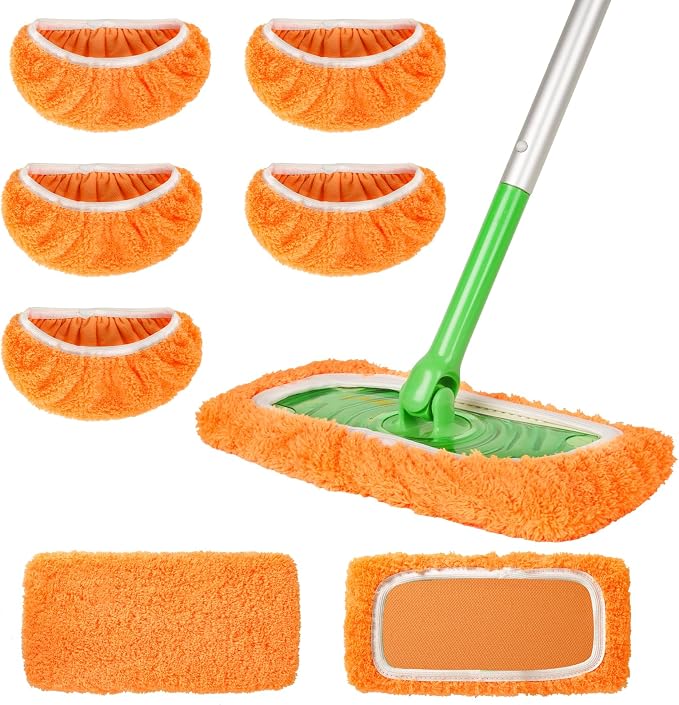 5 Pack Reusable Microfiber Mop Pads Compatible by AmaVins