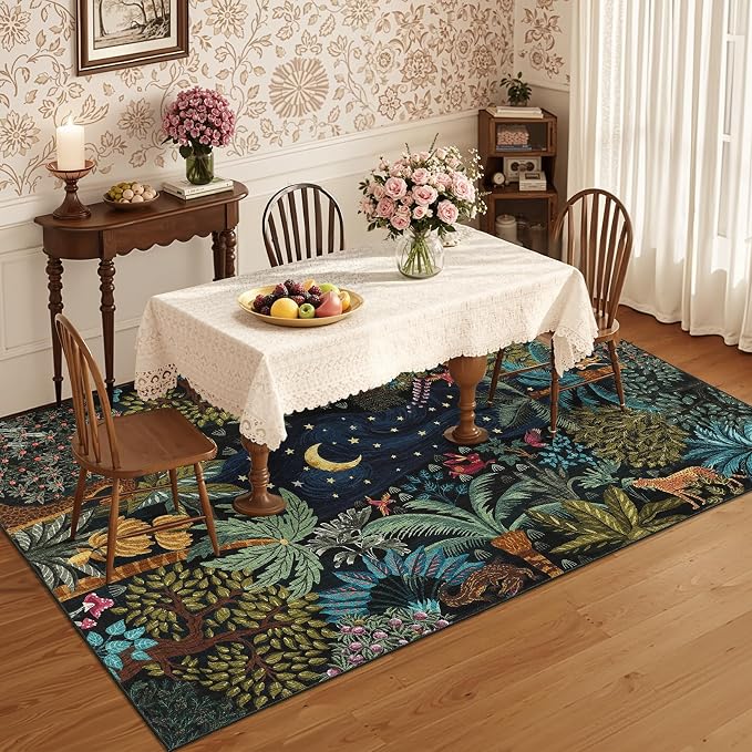 GarveeHome 6x9 Area Rug Jungle Green Washable Rugs - Image 7