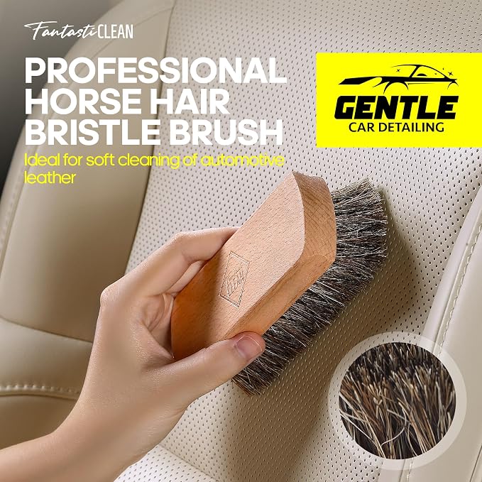 Fantasticlean 9PC Car Detailing Kit，Boars Hair Brush，Horse Hair - Image 6