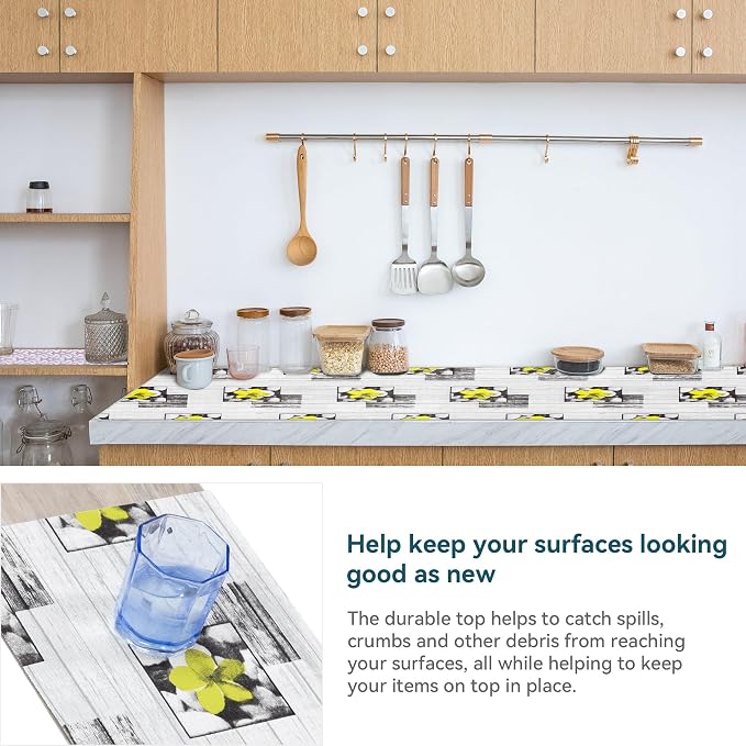 Non Adhesive Shelf Liner 12" W x 240" L Kitchen Drawer Liner Pantry Liner - Image 4